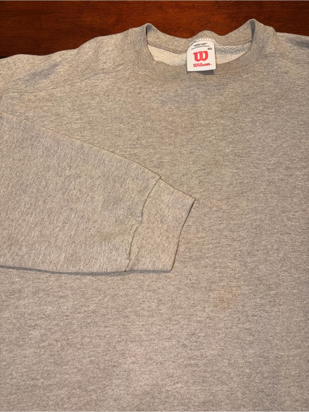 Vintage Wilson Men’s Crewneck Sweatshirt Gray Size XXL